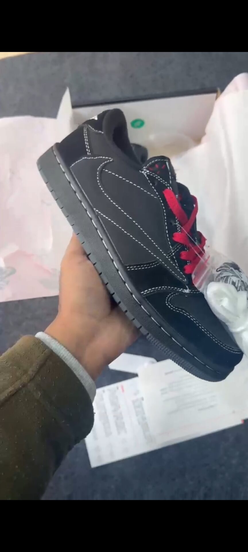 Buy First Copy Air Jordan Travis Scott Low Cut Black Men’s Sneakers - Master Quality 7A Mirror at Lowest Price Online India