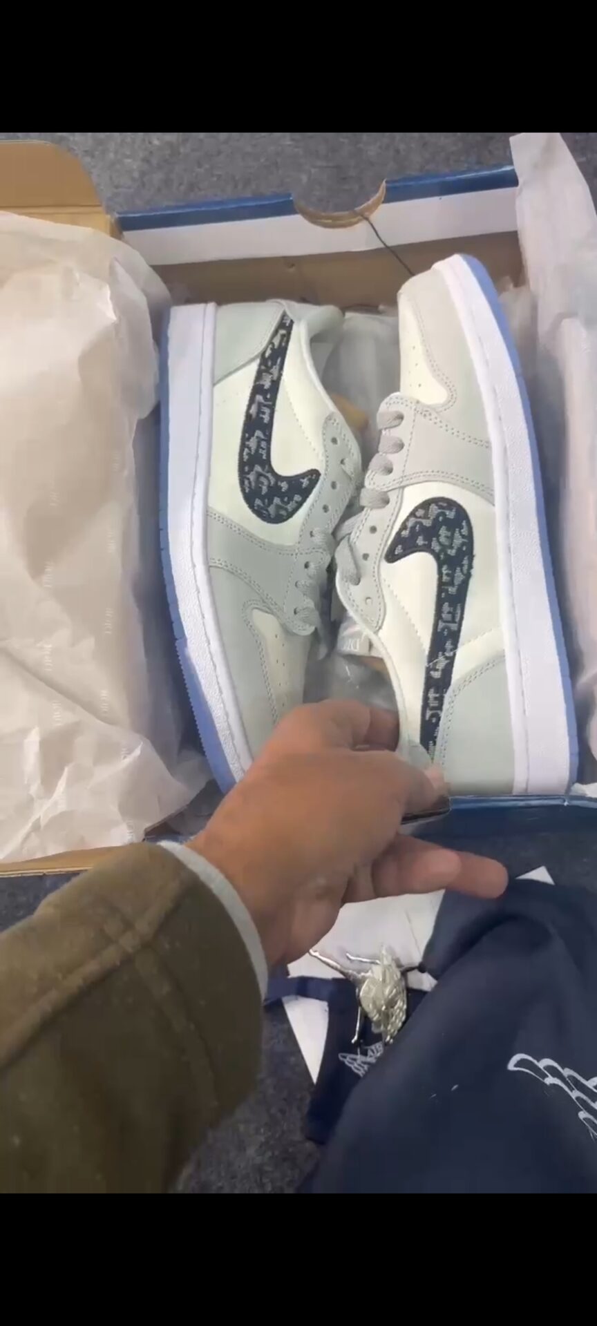 Buy First Copy Air Jordan Dior Low Cut Men’s Sneakers - Master Quality 7A Mirror at Lowest Price Online India