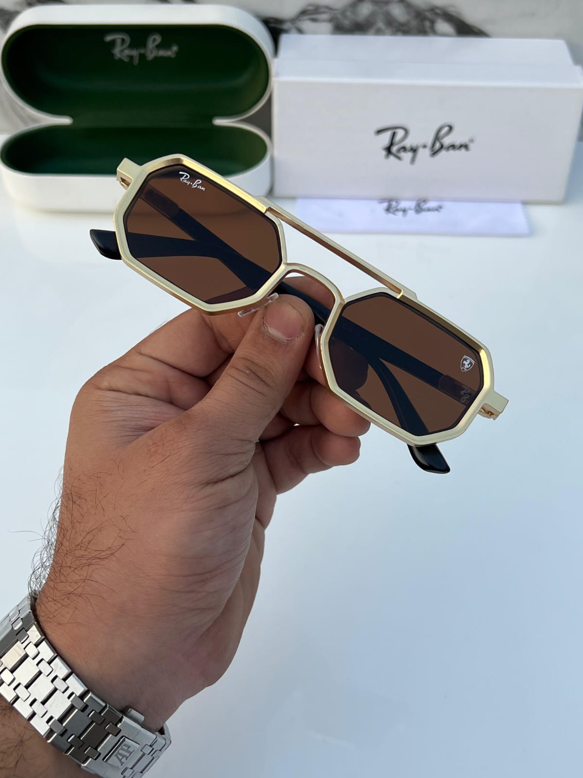 Buy First Copy Ray-Ban Octagon Men’s Sunglasses - Master Quality 7A Mirror at Lowest Price Online India
