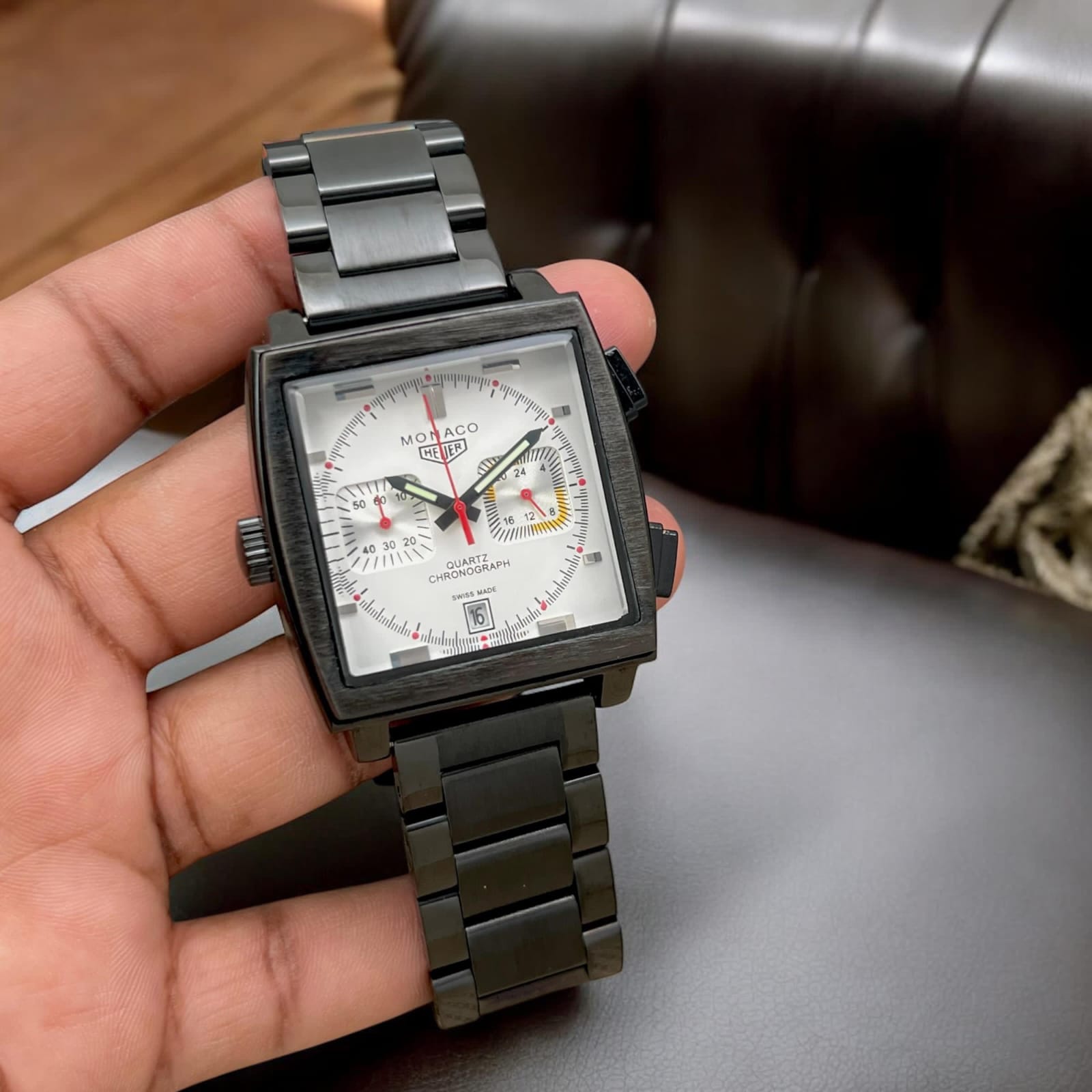 Buy First Copy Tag Heuer Monaco Chronograph Racing Heart Men’s Watch - Master Quality 7A Mirror at Lowest Price Online India
