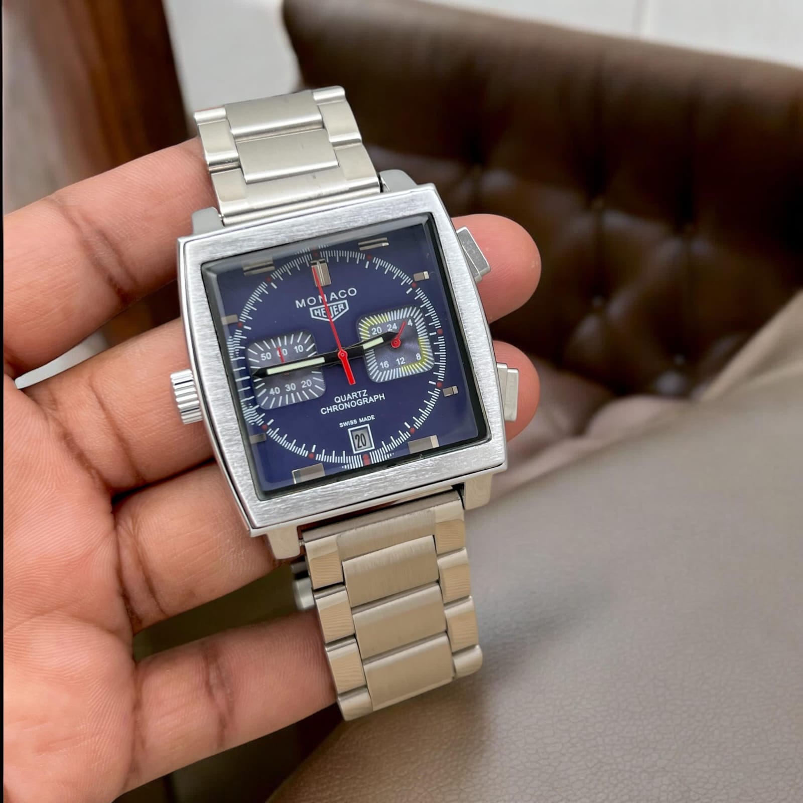 Buy First Copy Tag Heuer Monaco Chronograph Racing Heart Men’s Watch - Master Quality 7A Mirror at Lowest Price Online India