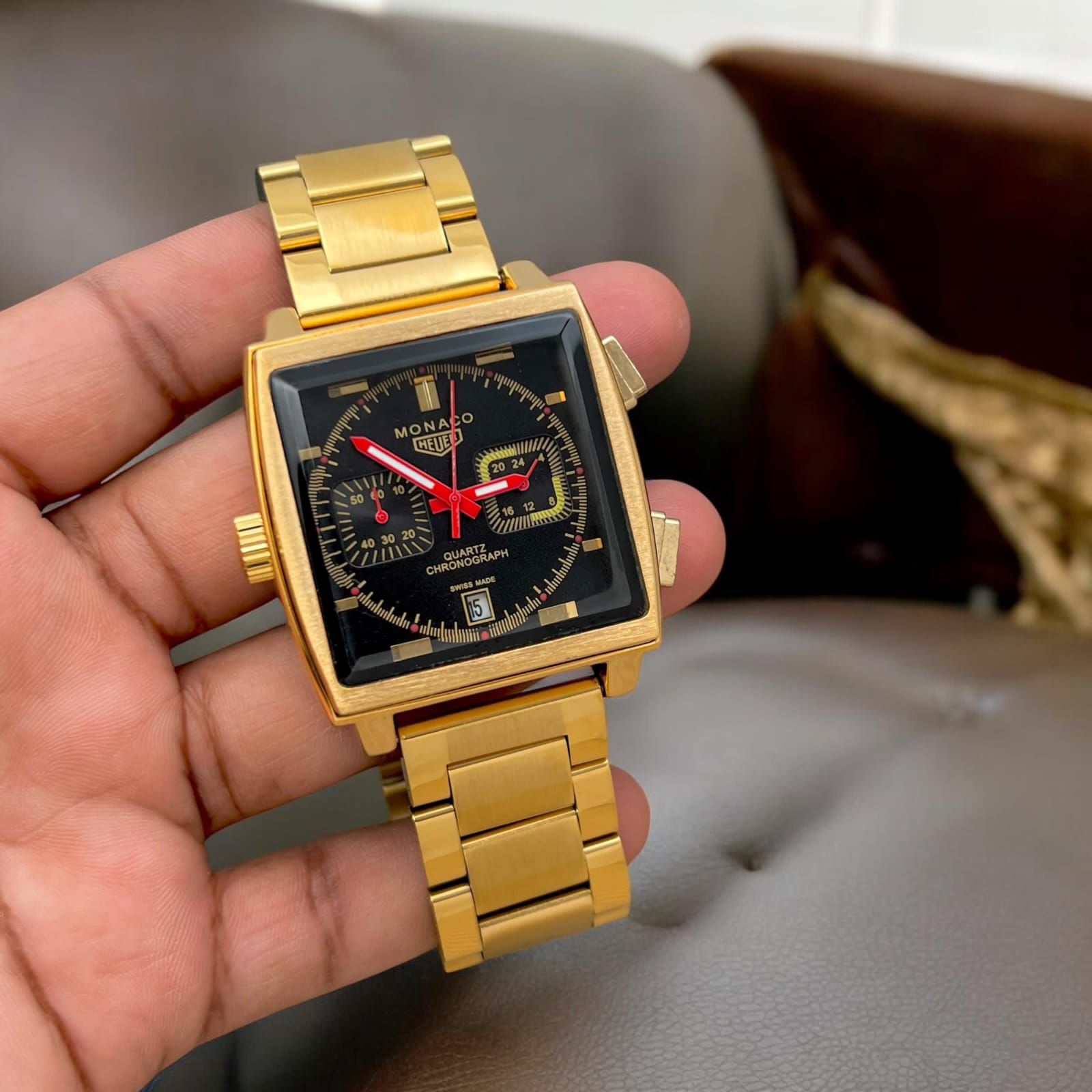 Buy First Copy Tag Heuer Monaco Chronograph Racing Heart Men’s Watch - Master Quality 7A Mirror at Lowest Price Online India