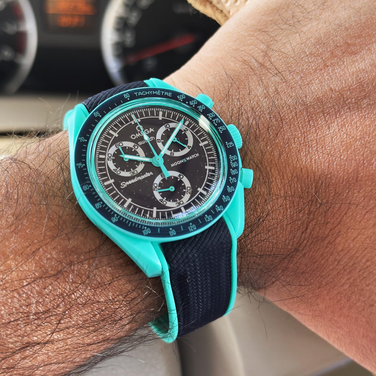 Buy First Copy Omega x Swatch Moon Swatch Chronograph Watch - Master Quality 7A Mirror at Lowest Price Online India
