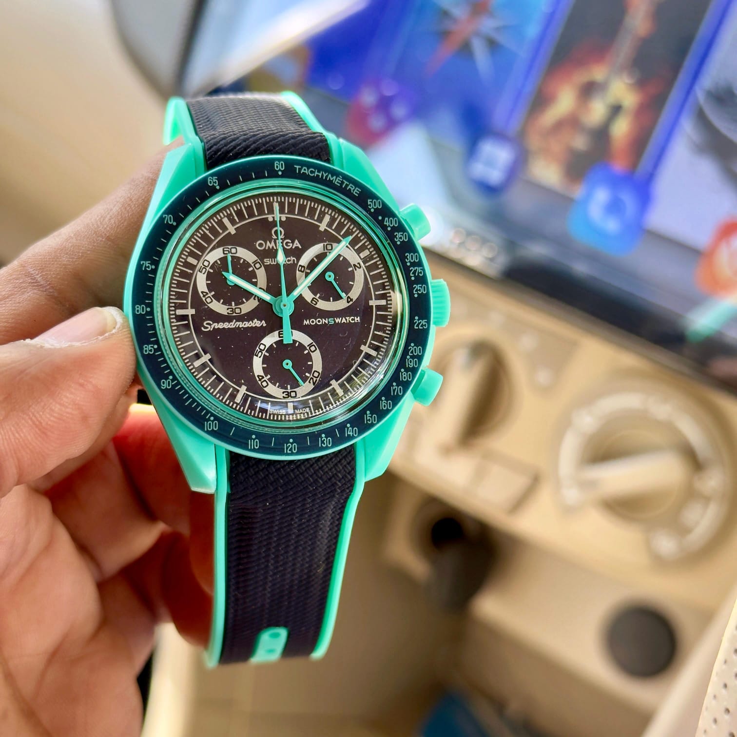 Buy First Copy Omega x Swatch Moon Swatch Chronograph Watch - Master Quality 7A Mirror at Lowest Price Online India