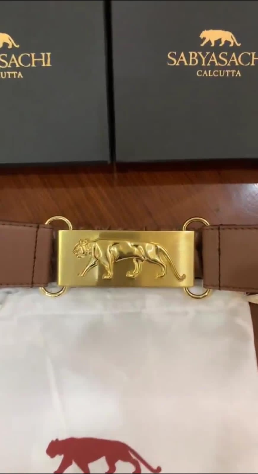 Buy First Copy Sabyasachi Leather Belt with Intricate Gold-Tone Buckle For Women - Master Quality 7A Mirror at Lowest Price Online India