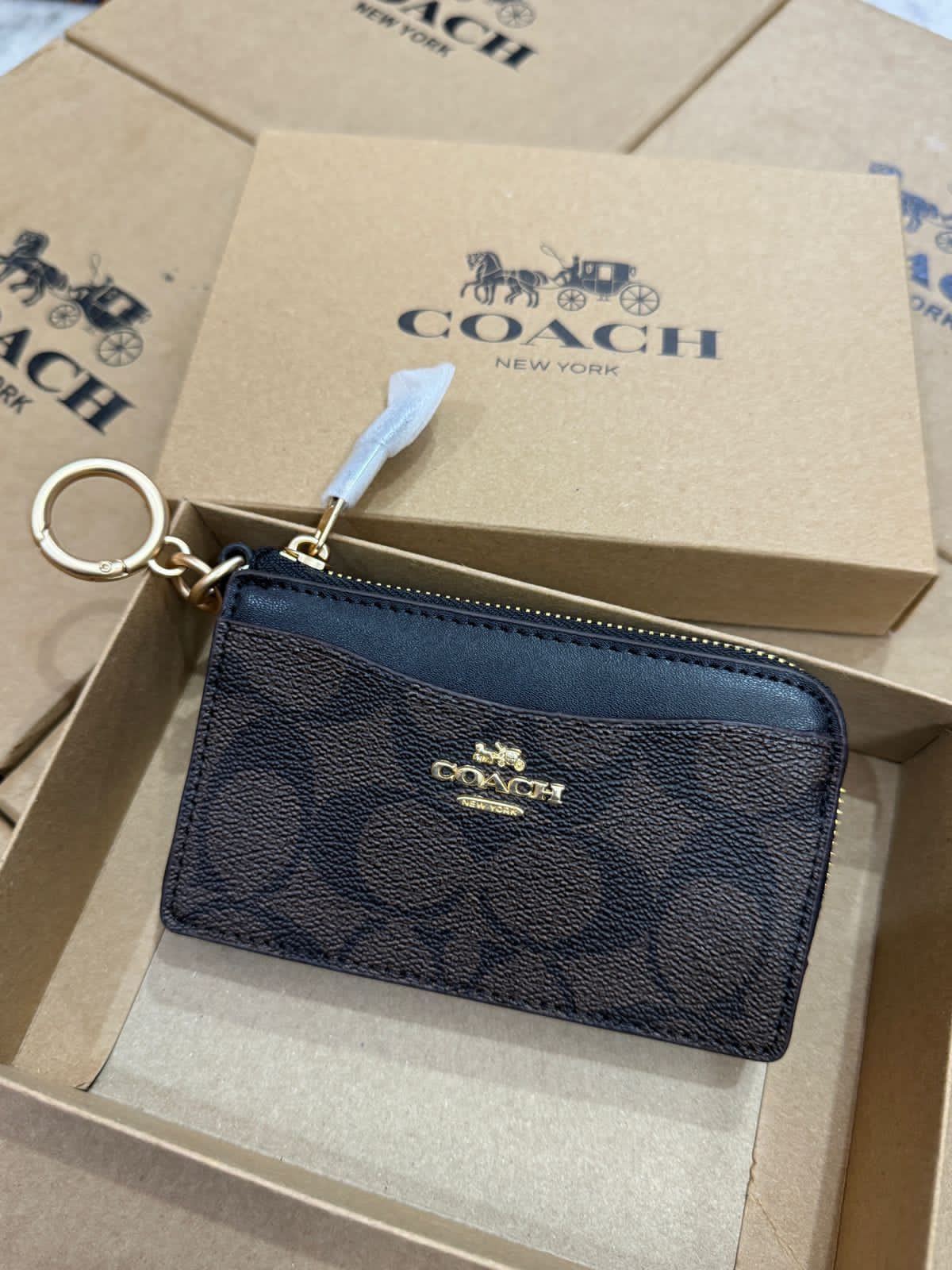 Buy First Copy Coach Card Key Holder Zipper Small Women Wallet - Master Quality 7A Mirror at Lowest Price Online India