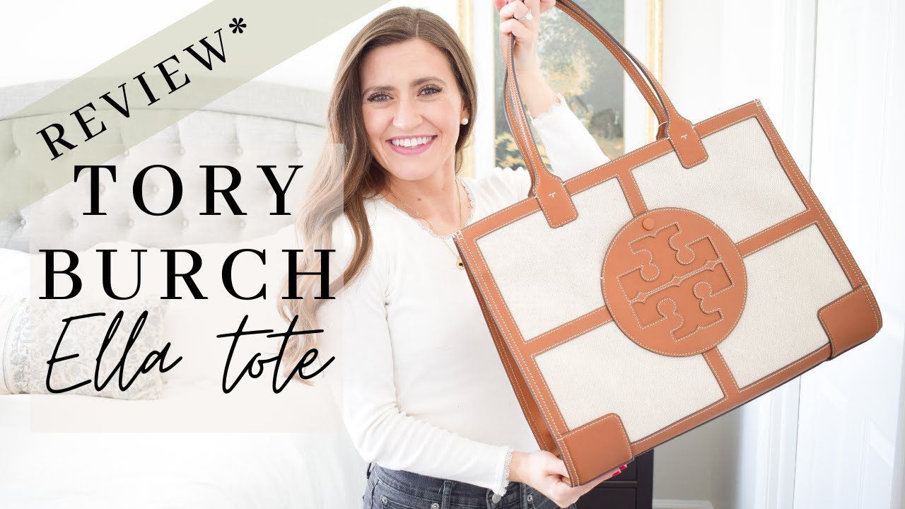 Buy First Copy Tory Burch Ella Canvas Quadrant Women Tote Bag - Master Quality 7A Mirror at Lowest Price Online India