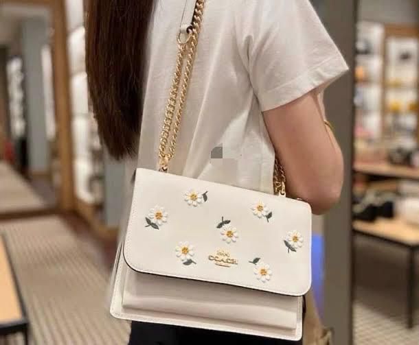 Buy First Copy Coach Klare Women Crossbody Bag with Daisy Embroidery Flower Print - Master Quality 7A Mirror at Lowest Price Online India