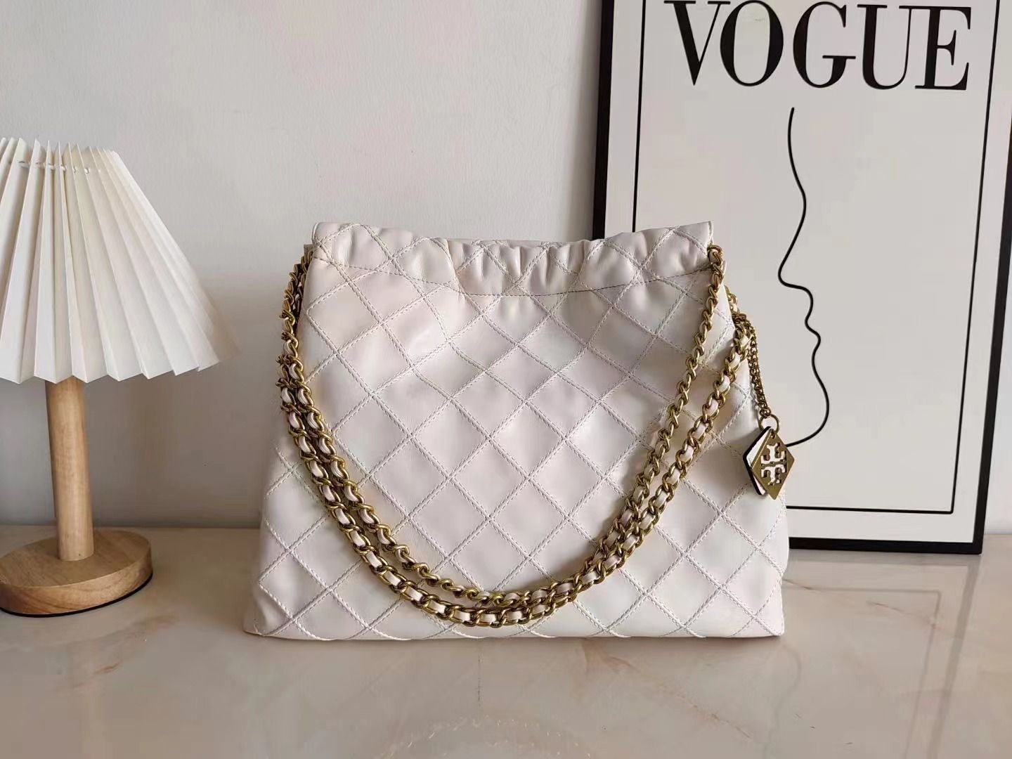 Buy First Copy Tory Burch Fleming Drawstring Leatherite Women Hobo Bag - Master Quality 7A Mirror at Lowest Price Online India