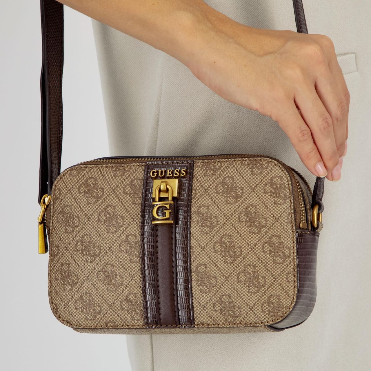Buy First Copy Guess Ginevra Logo Camera Crossbody Bag For Women - Master Quality 7A Mirror at Lowest Price Online India