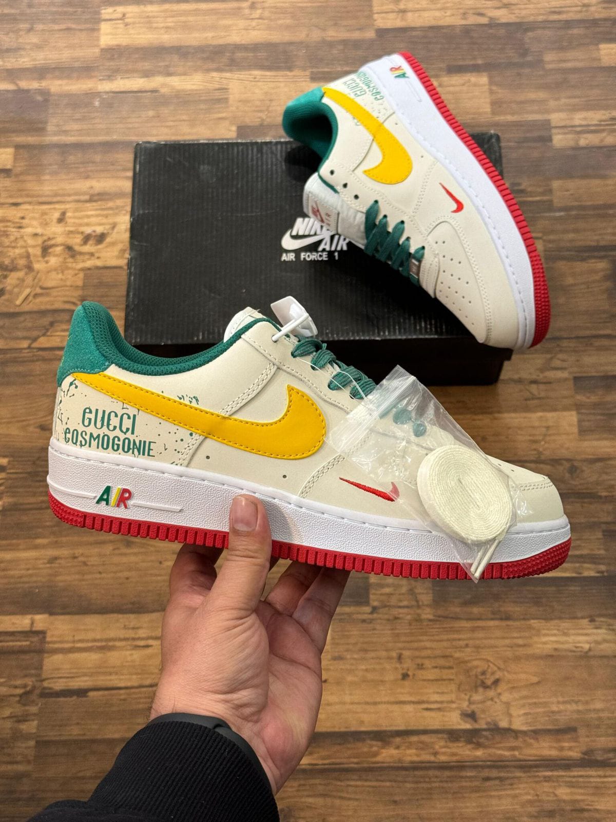 Buy First Copy Nike Air Force 1 Gucci Cosmogonie Custom Sneakers For Men - Master Quality 7A Mirror at Lowest Price Online India
