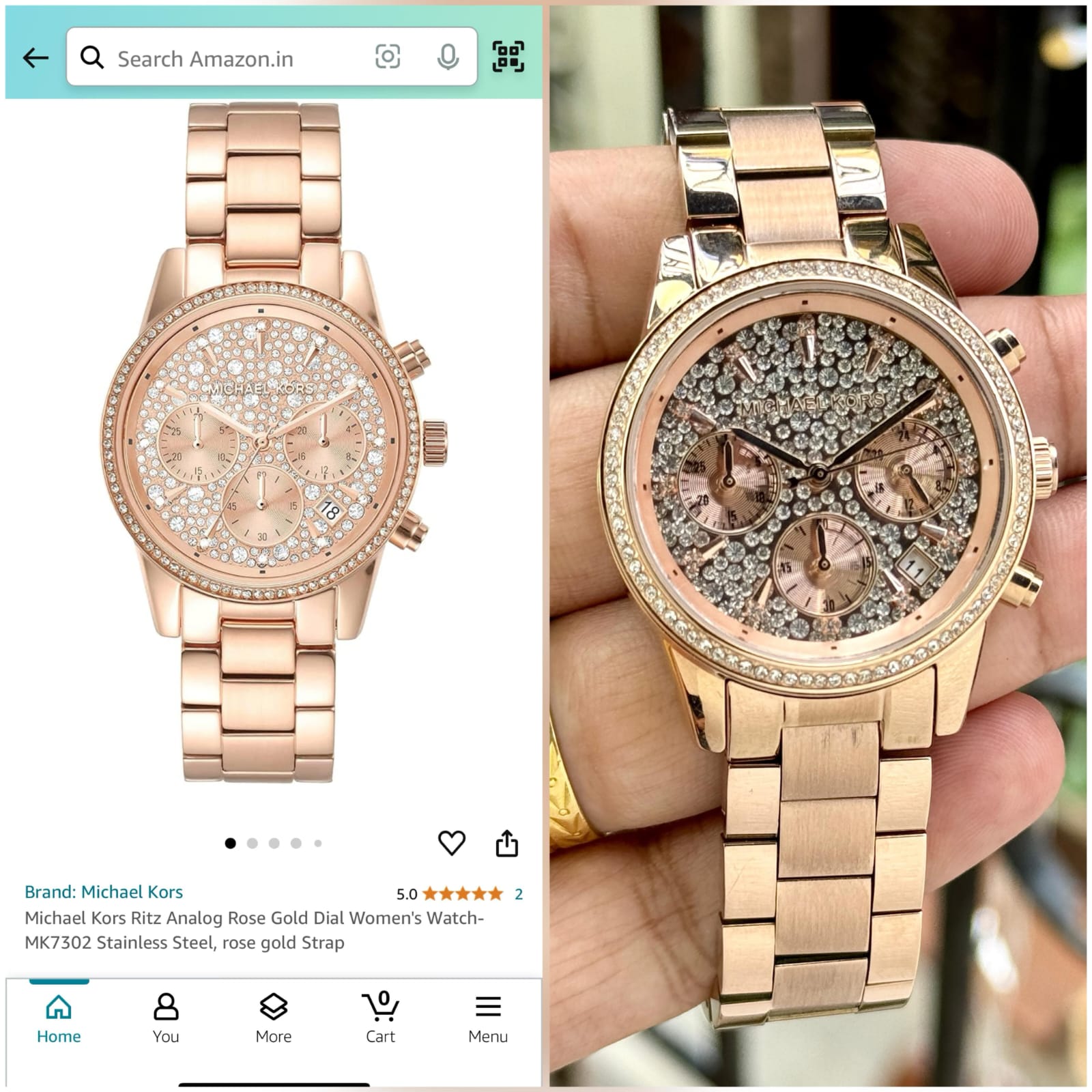 Buy First Copy Michael Kors Ritz Chronograph Women’s Watch 37mm - Master Quality 7A Mirror at Lowest Price Online India