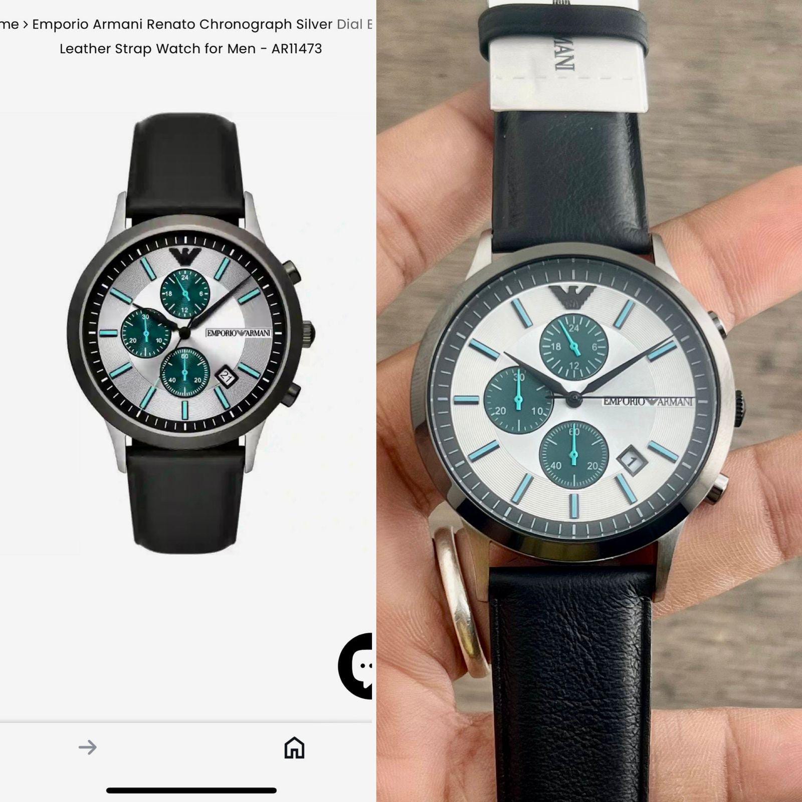 Buy First Copy Emporio Armani AR11473 Men’s Chronograph Watch 43mm - Master Quality 7A Mirror at Lowest Price Online India