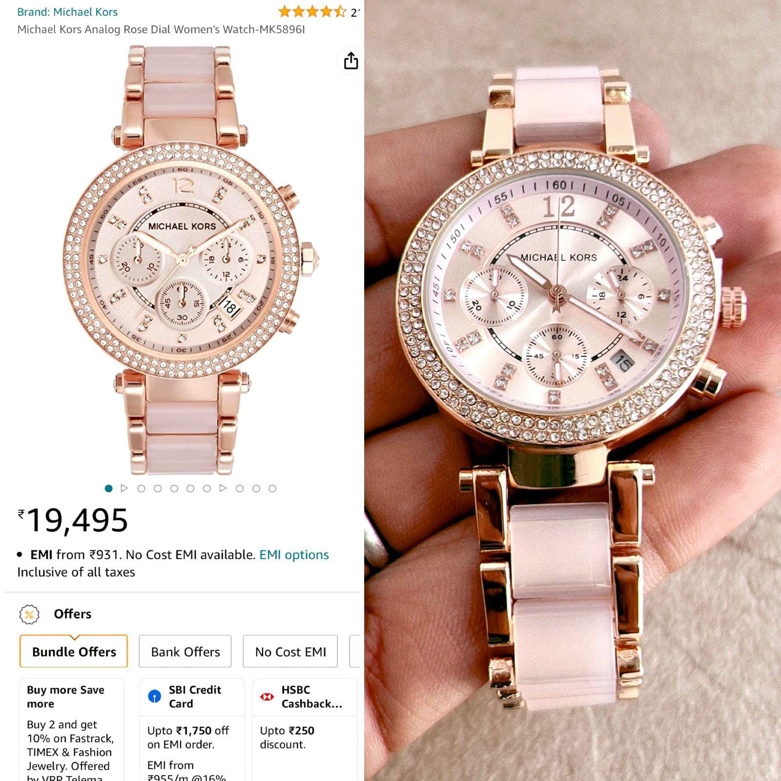 Buy First Copy Michael Kors Parker Chronograph Women’s Watch - Master Quality 7A Mirror at Lowest Price Online India