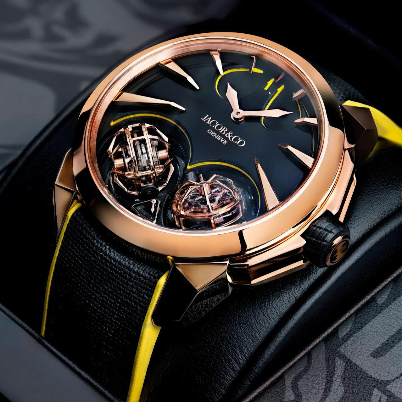 Buy First Copy Jacob & Co. Casino Batman Rose Gold Black Men’s Watch - Master Quality 7A Mirror at Lowest Price Online India