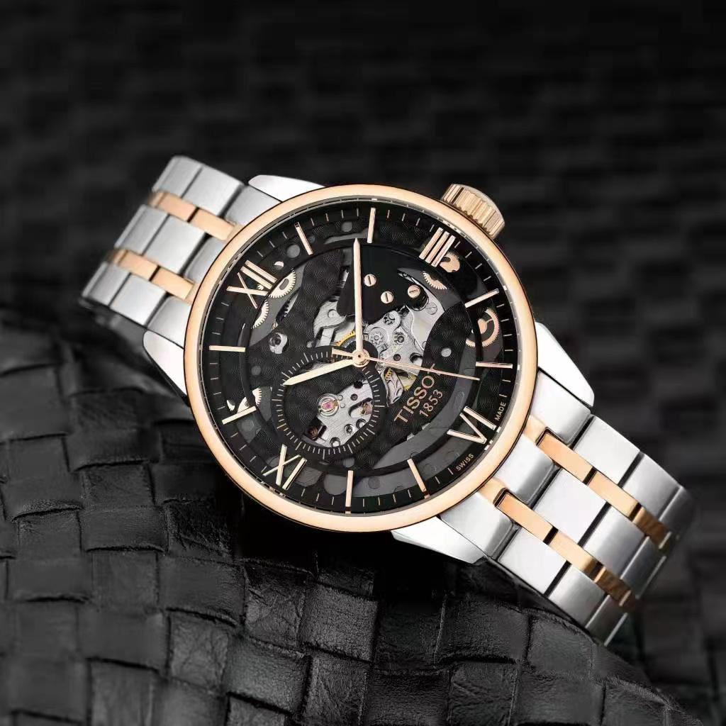 Buy First Copy Tissot 1853 Chemin des Tourelles Squelette Automatic Men’s Watch - Master Quality 7A Mirror at Lowest Price Online India