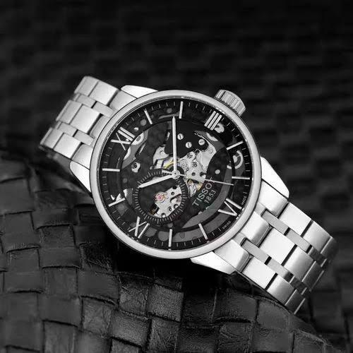 Buy First Copy Tissot 1853 Chemin des Tourelles Squelette Automatic Men’s Watch - Master Quality 7A Mirror at Lowest Price Online India