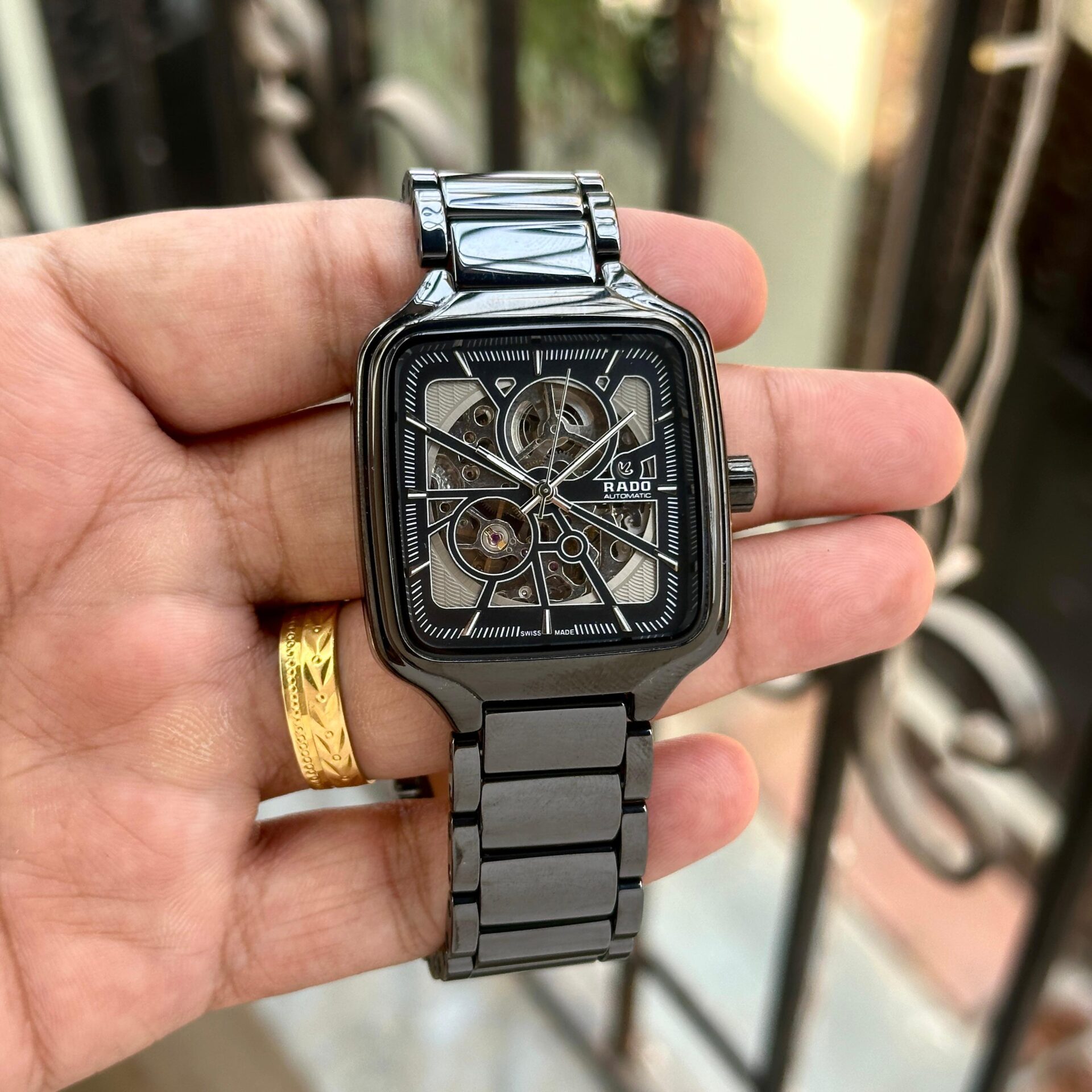Buy First Copy Rado True Square Open Heart Automatic Watch (R27086712) Men’s Watch - Master Quality 7A Mirror at Lowest Price Online India