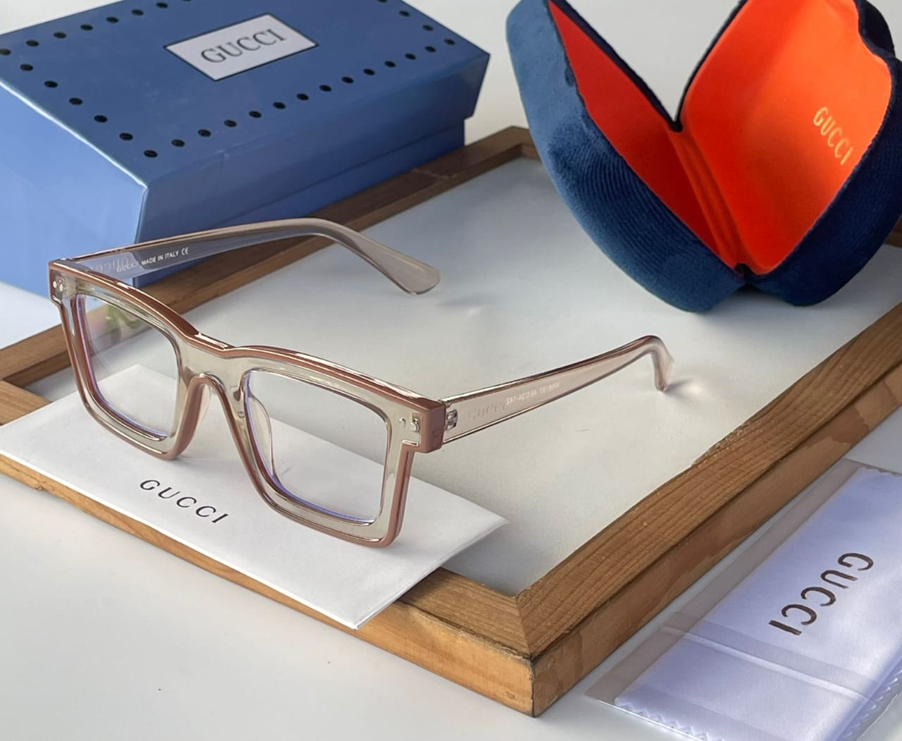 Buy First Copy Gucci Transparent Eyeglasses For Men - Master Quality 7A Mirror at Lowest Price Online India