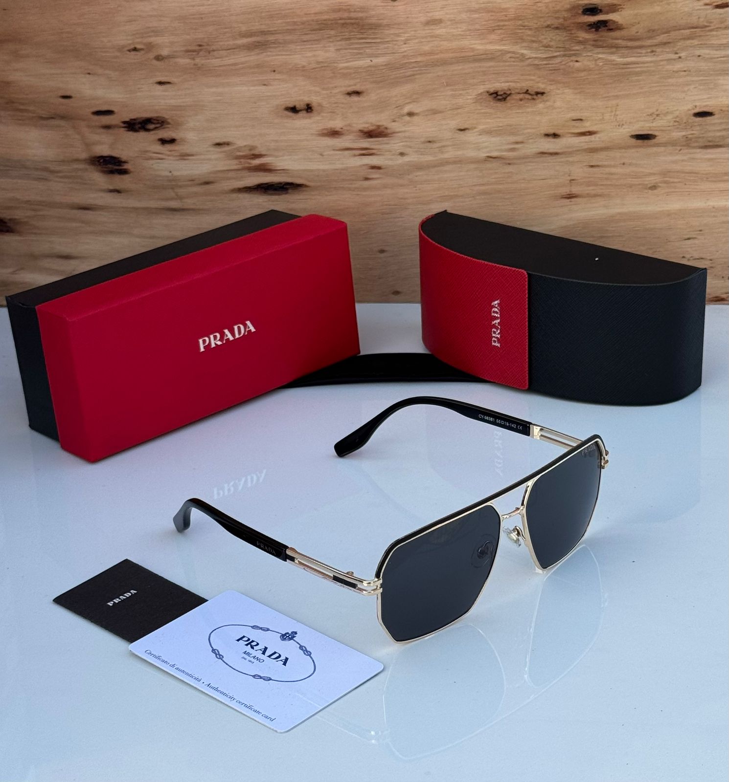 Buy First Copy Prada Aviator Square Sunglasses for Men - Master Quality 7A Mirror at Lowest Price Online India