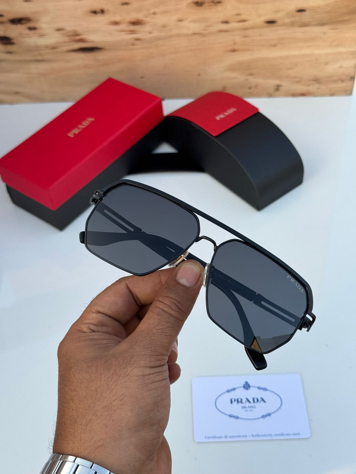 Buy First Copy Prada Aviator Square Sunglasses for Men - Master Quality 7A Mirror at Lowest Price Online India