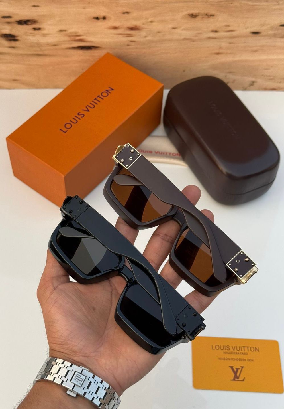 Buy First Copy Louis Vuitton 1.1 Millionaires Square Sunglasses for Men - Master Quality 7A Mirror at Lowest Price Online India