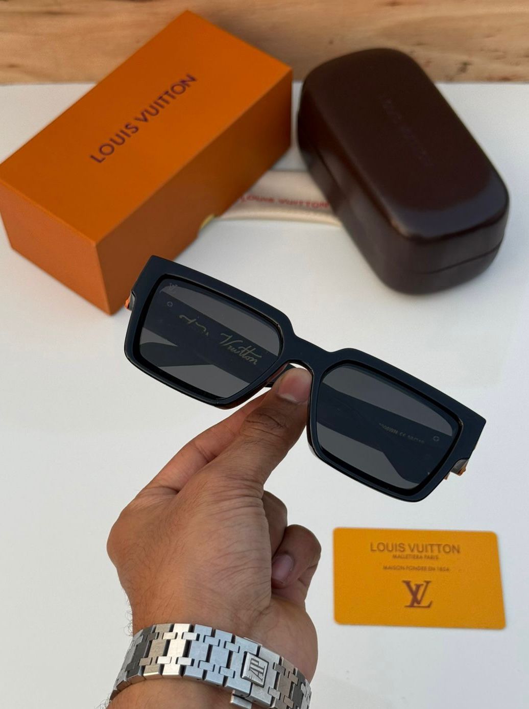 Buy First Copy Louis Vuitton 1.1 Millionaires Square Sunglasses for Men - Master Quality 7A Mirror at Lowest Price Online India