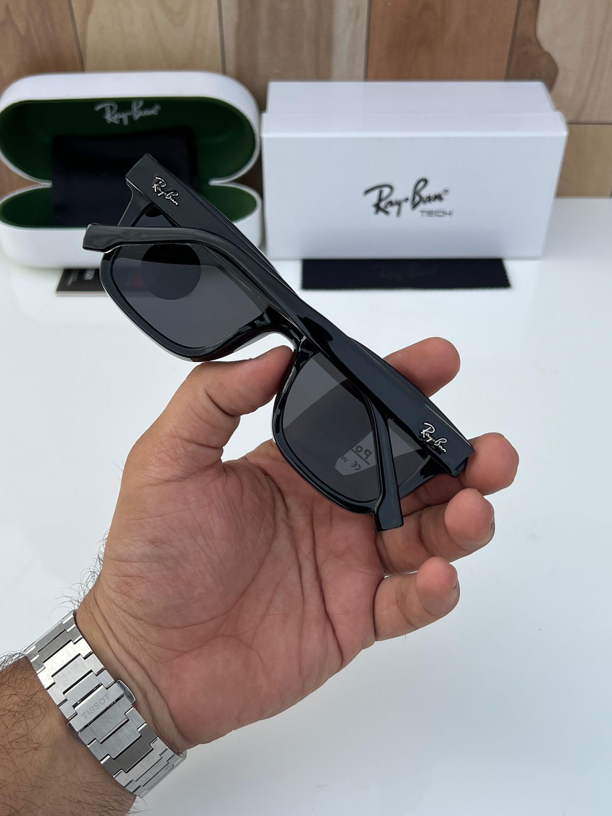 Buy First Copy Ray-Ban Wayfarer Tech Polarized Sunglasses for Men - Master Quality 7A Mirror at Lowest Price Online India