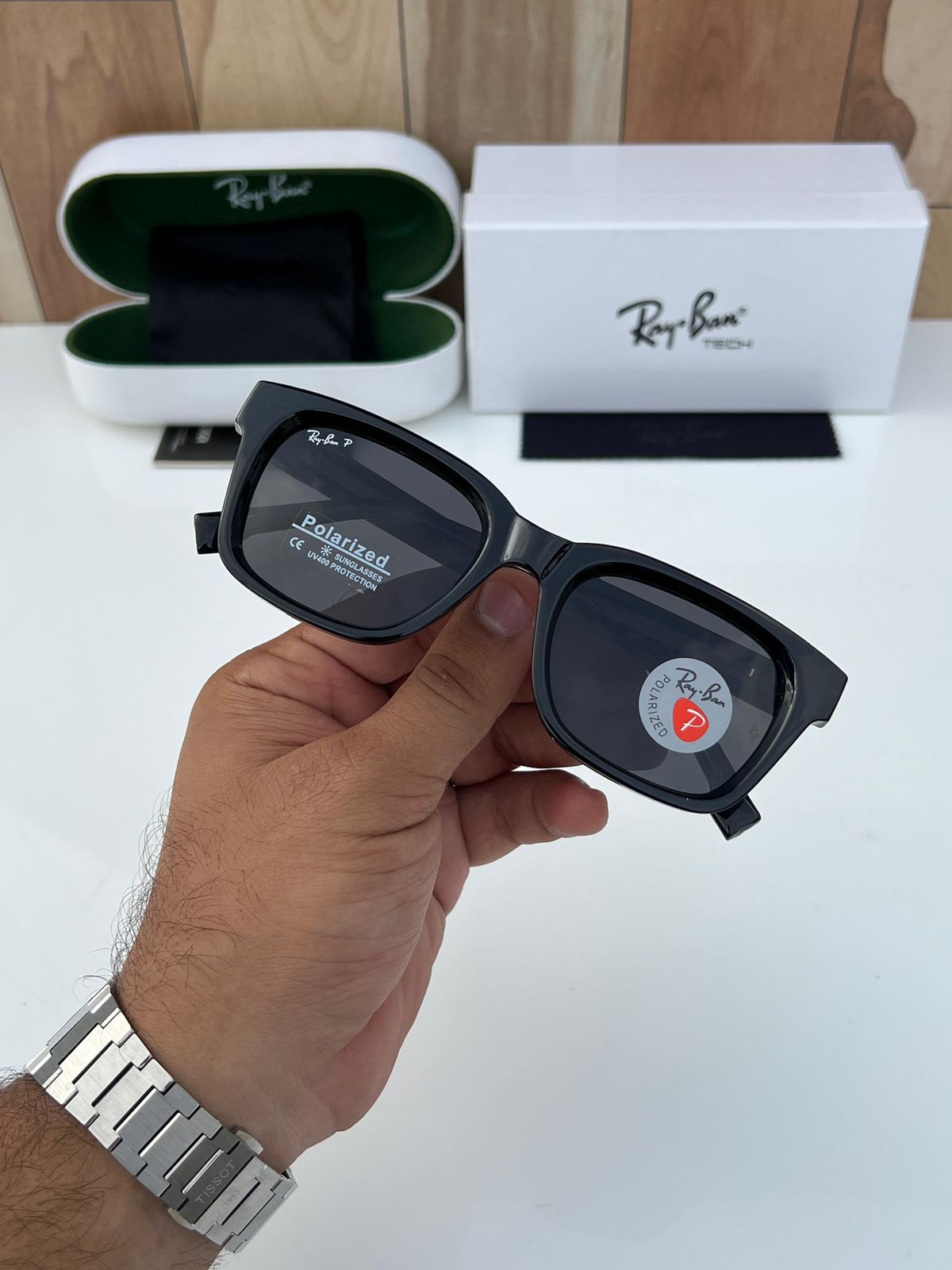 Buy First Copy Ray-Ban Wayfarer Tech Polarized Sunglasses for Men - Master Quality 7A Mirror at Lowest Price Online India