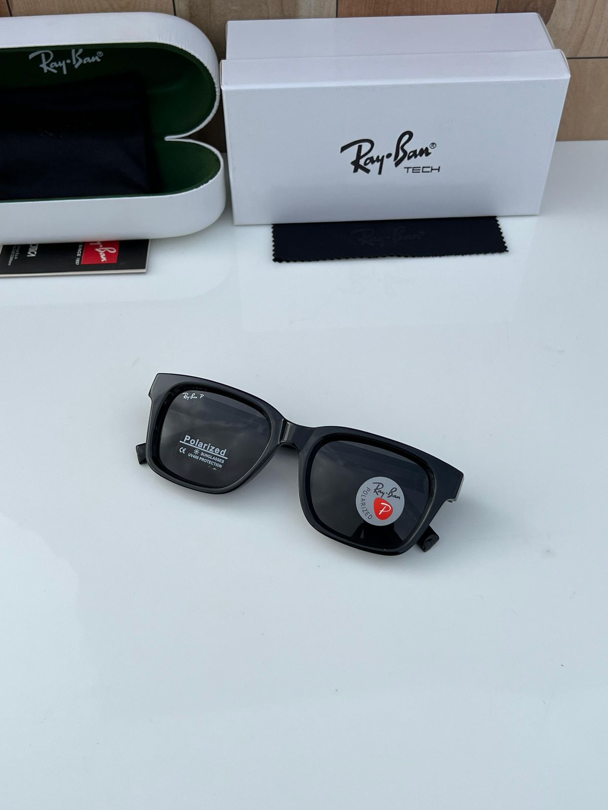 Buy First Copy Ray-Ban Wayfarer Tech Polarized Sunglasses for Men - Master Quality 7A Mirror at Lowest Price Online India
