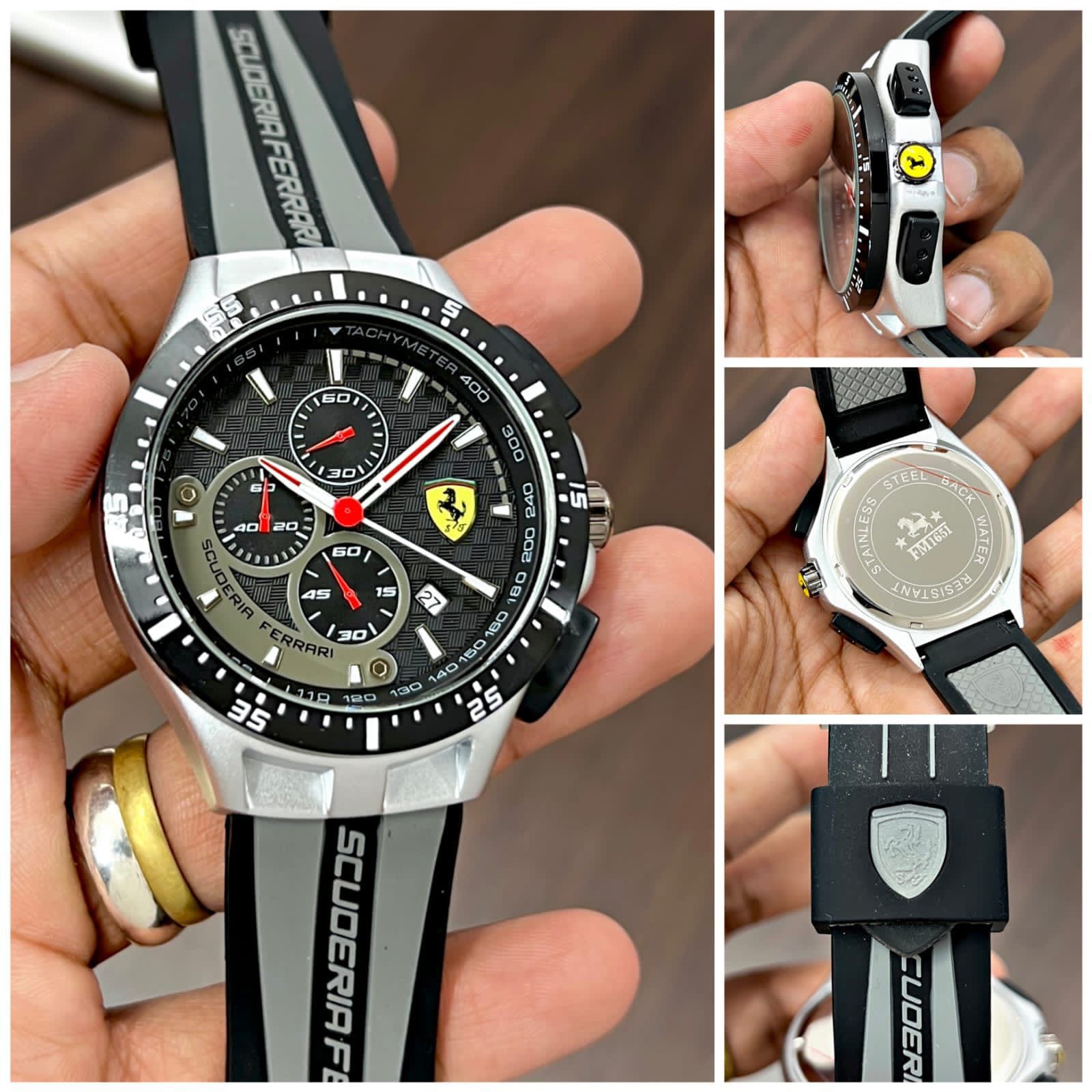 Buy First Copy Scuderia Ferrari Racing Chronograph Tachymeter Edition Men’s Watch 44mm - Master Quality 7A Mirror at Lowest Price Online India