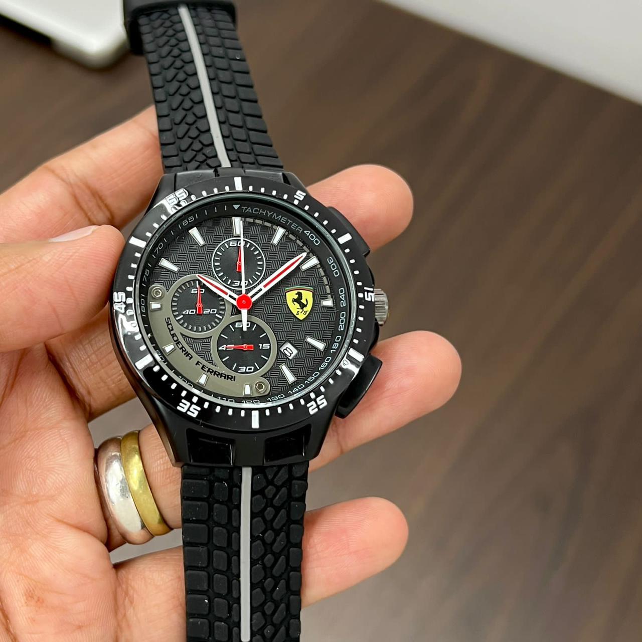 Buy First Copy Scuderia Ferrari Racing Chronograph Tachymeter Edition Men’s Watch 44mm - Master Quality 7A Mirror at Lowest Price Online India