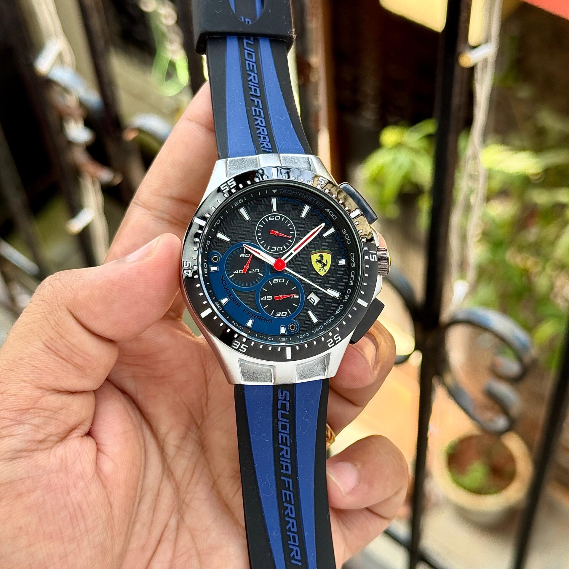 Buy First Copy Scuderia Ferrari Racing Chronograph Tachymeter Edition Men’s Watch 44mm - Master Quality 7A Mirror at Lowest Price Online India