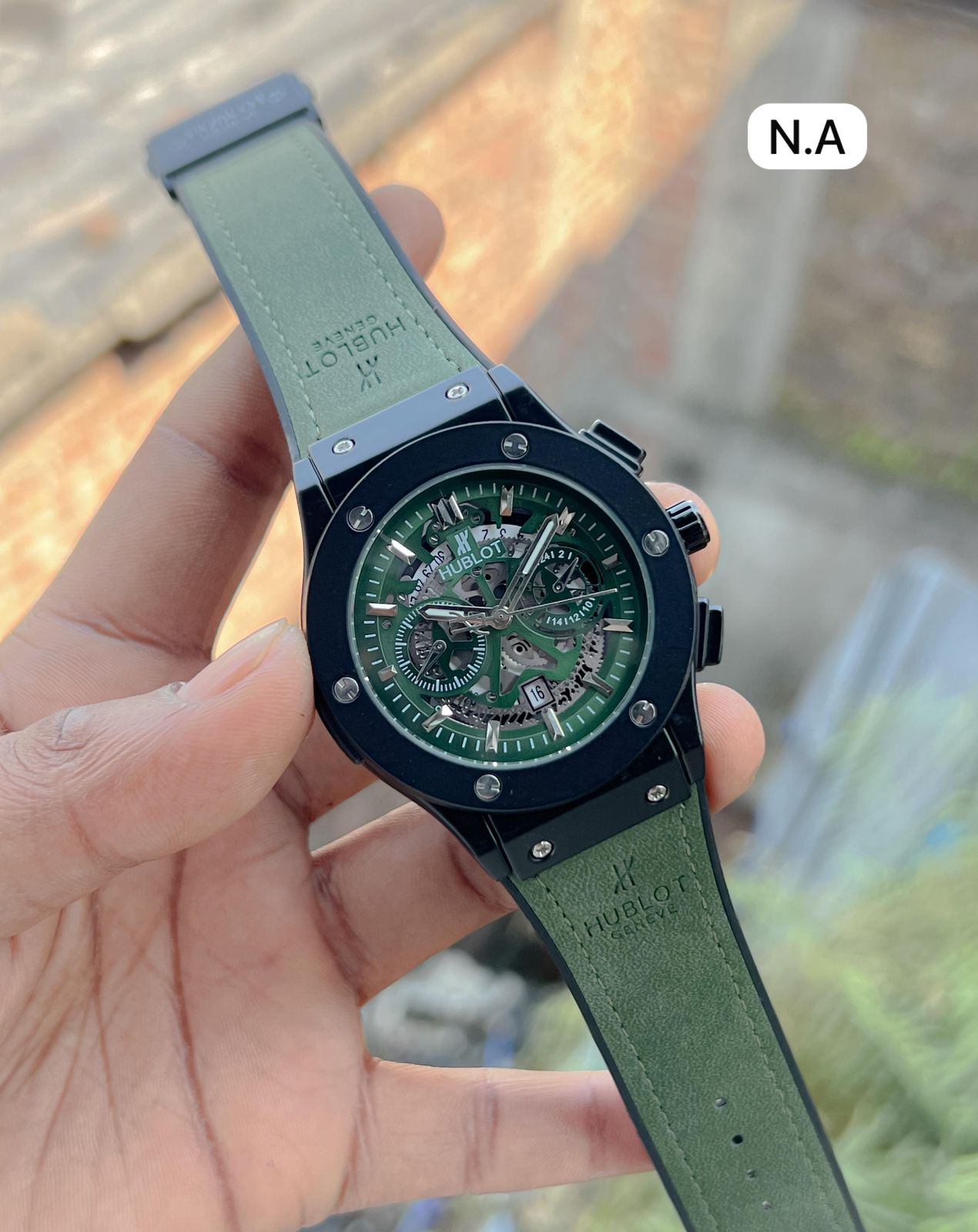 Buy First Copy Hublot Black Skeleton Dial Men’s Watch – Premium Rubber Strap - Master Quality 7A Mirror at Lowest Price Online India