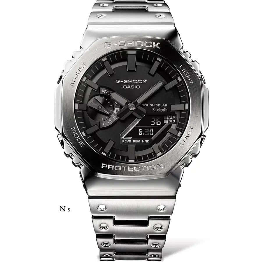 Buy First Copy G-Shock GM-2110D-2B Inspired Full Metal Octagon Watch for Men – Analog Digital, Stainless Steel, 45mm - Master Quality 7A Mirror at Lowest Price Online India