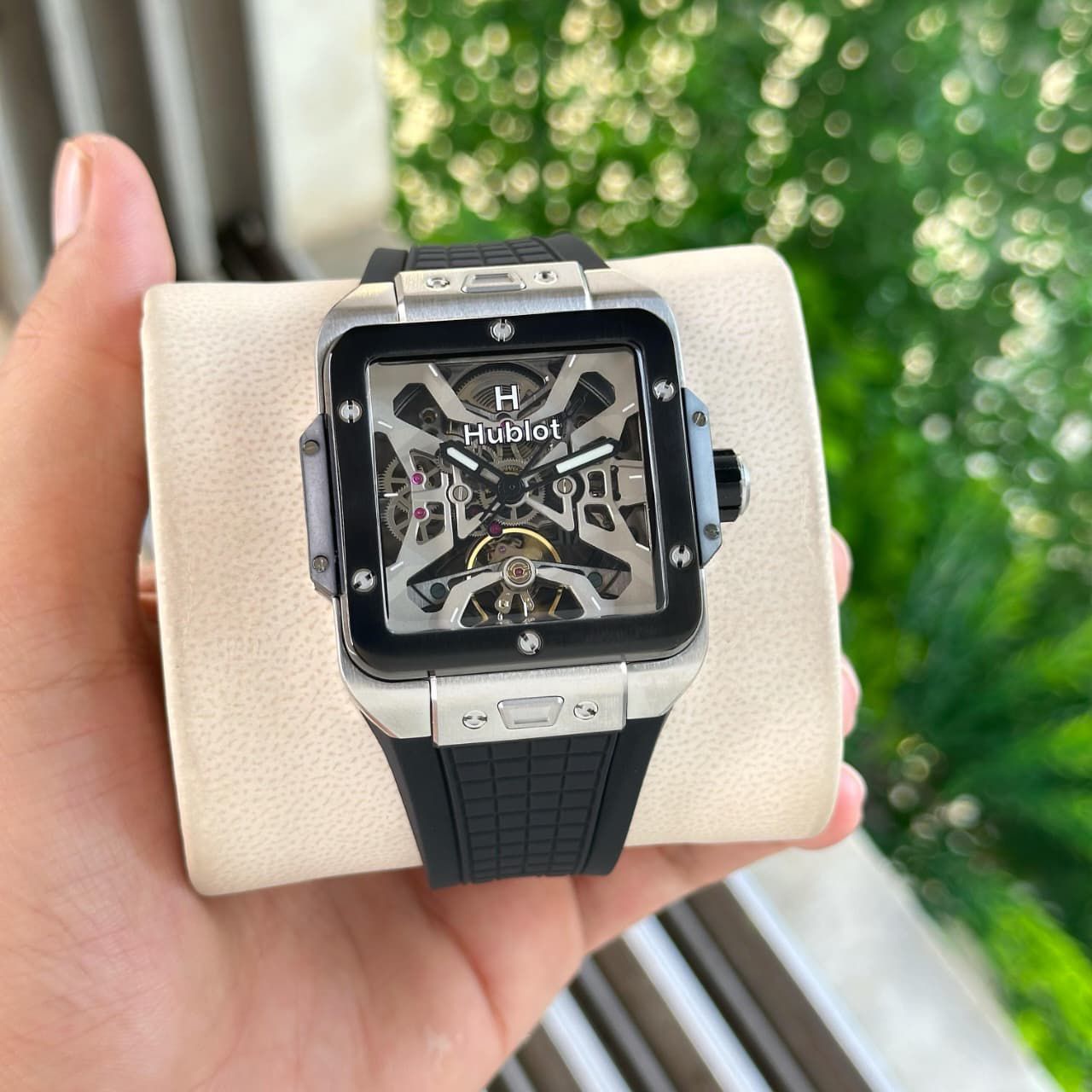 Buy First Copy Hublot Square Bang Unico Titanium Men’s Automatic Watch – Skeleton Dial, 42mm - Master Quality 7A Mirror at Lowest Price Online India
