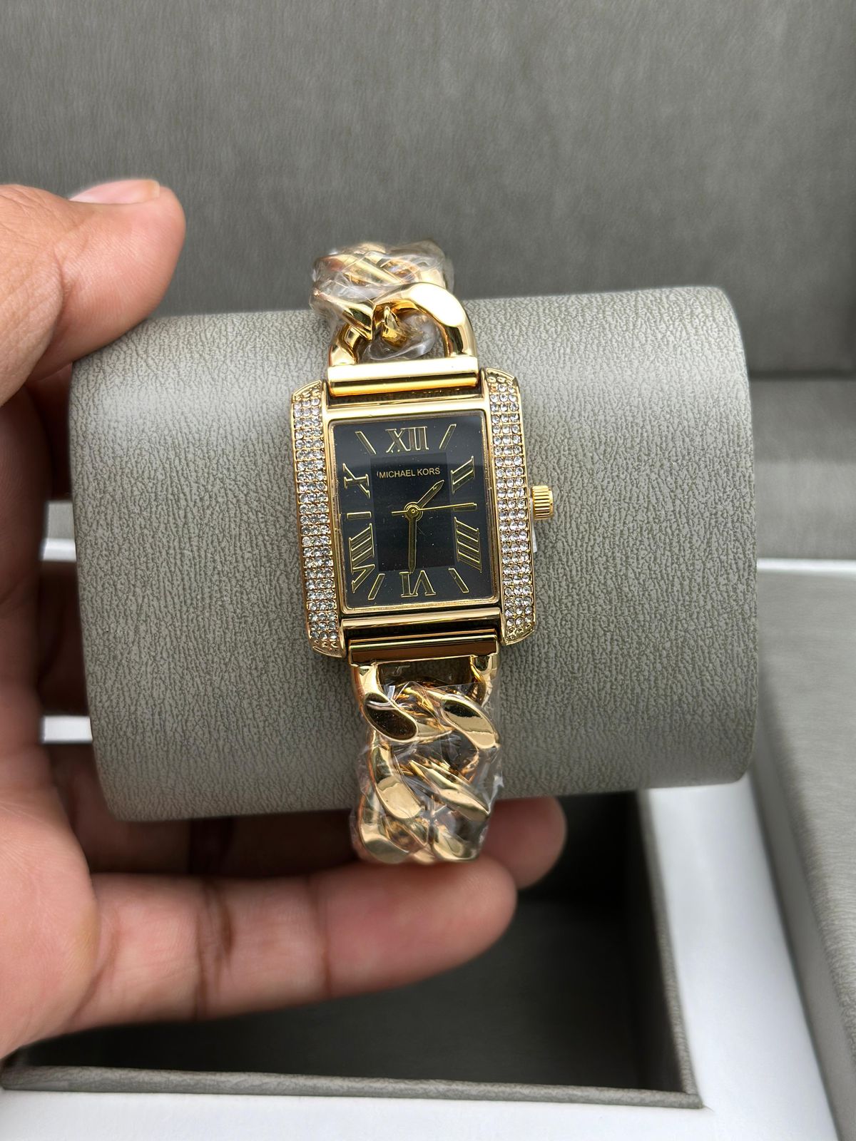 Buy First Copy Michael Kors Women’s Rectangular Analog Watch with Crystal Accents - Master Quality 7A Mirror at Lowest Price Online India