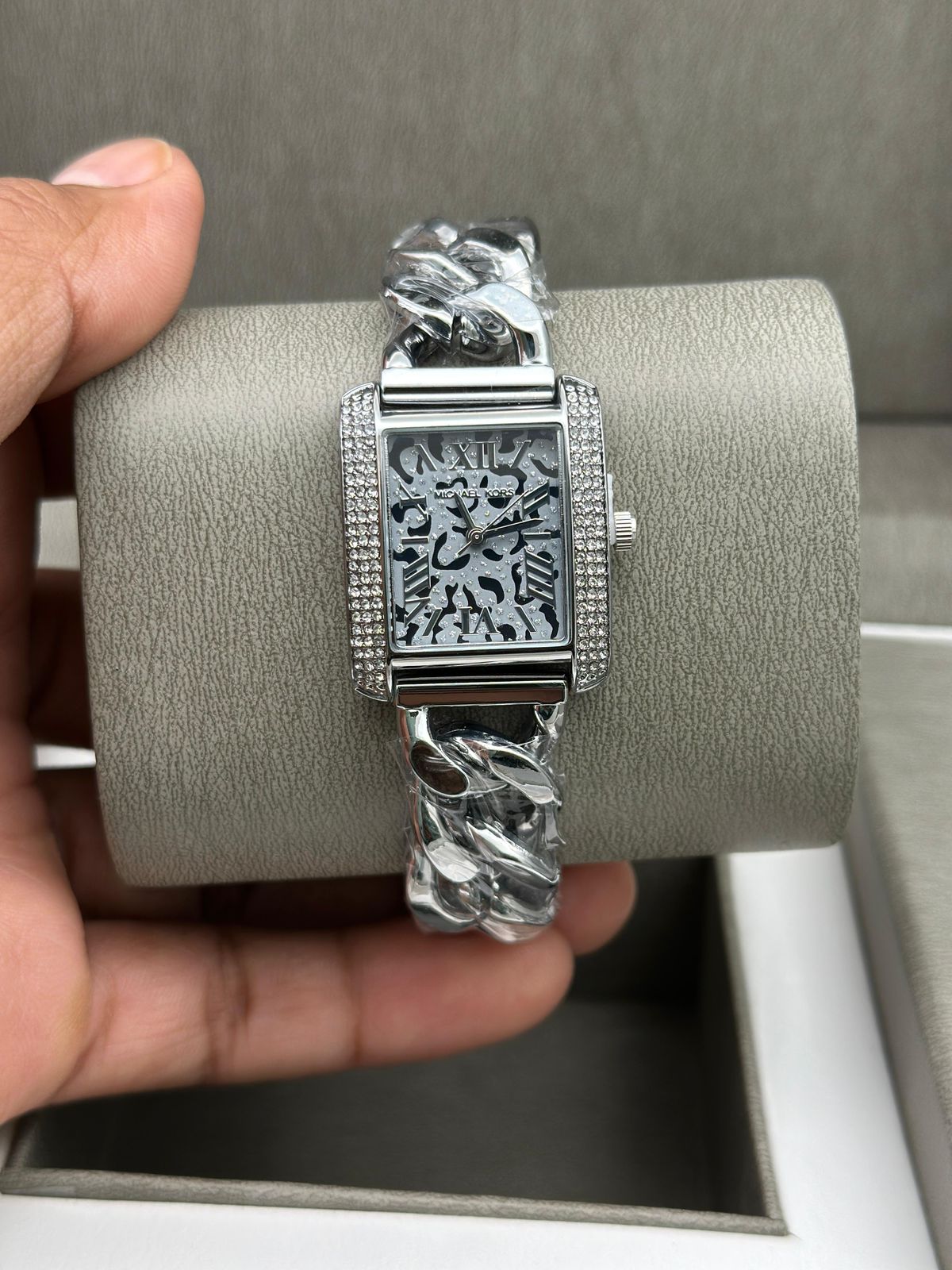 Buy First Copy Michael Kors Women’s Rectangular Analog Watch with Crystal Accents - Master Quality 7A Mirror at Lowest Price Online India