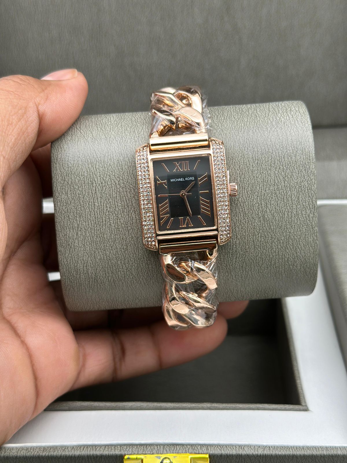 Buy First Copy Michael Kors Women’s Rectangular Analog Watch with Crystal Accents - Master Quality 7A Mirror at Lowest Price Online India