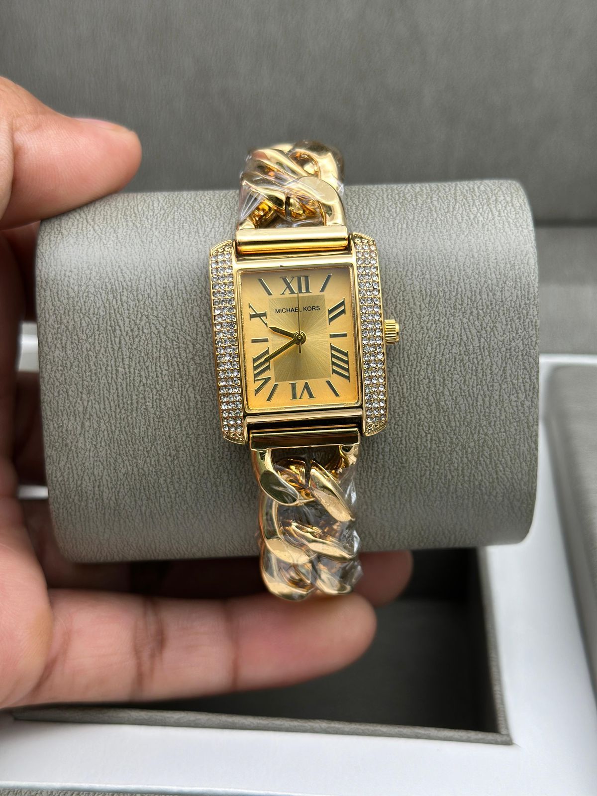 Buy First Copy Michael Kors Women’s Rectangular Analog Watch with Crystal Accents - Master Quality 7A Mirror at Lowest Price Online India