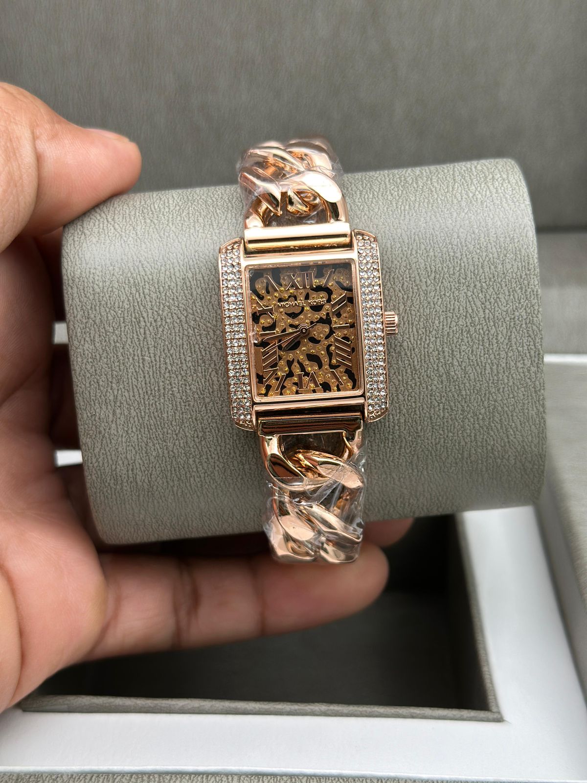 Buy First Copy Michael Kors Women’s Rectangular Analog Watch with Crystal Accents - Master Quality 7A Mirror at Lowest Price Online India