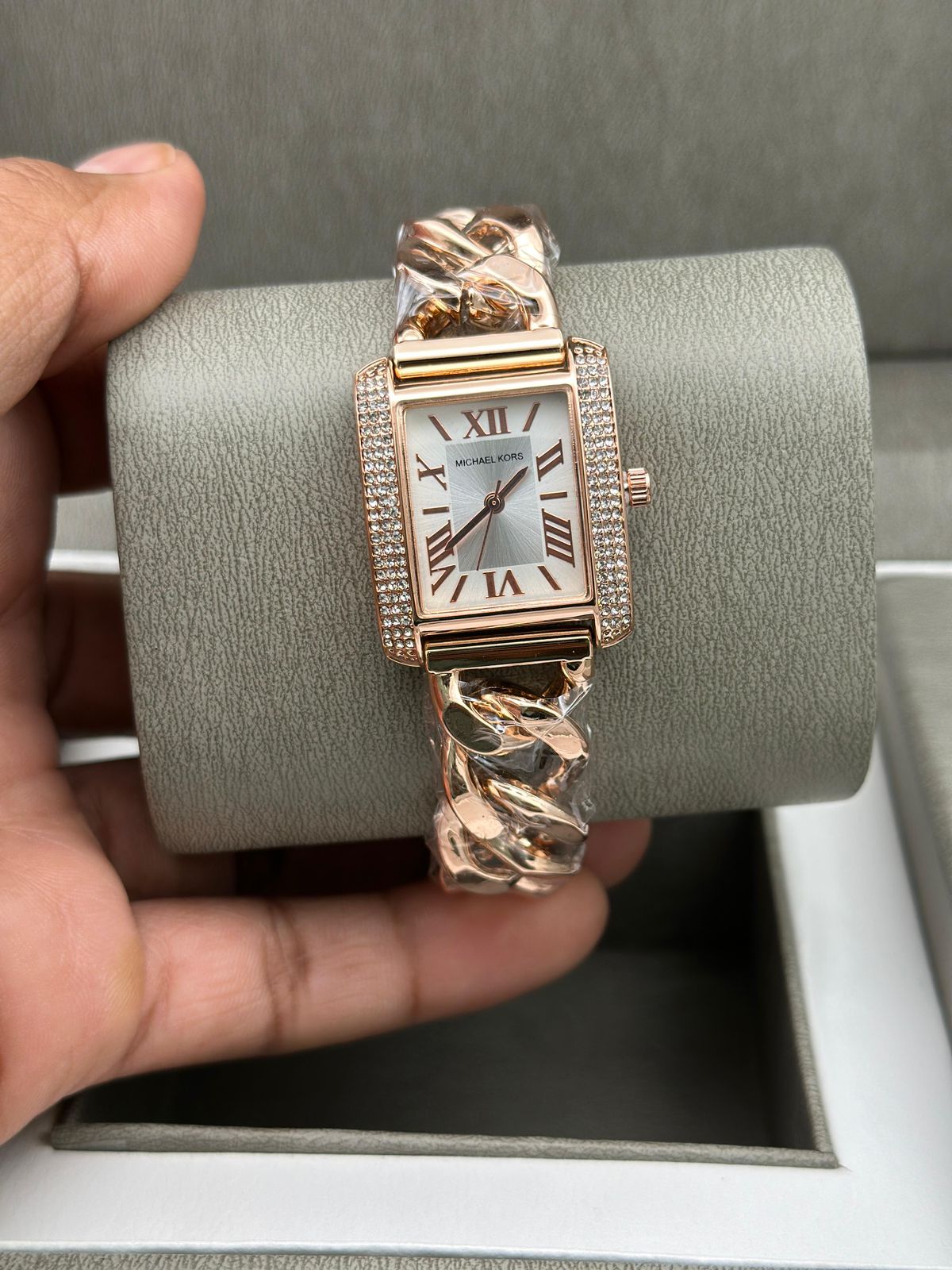 Buy First Copy Michael Kors Women’s Rectangular Analog Watch with Crystal Accents - Master Quality 7A Mirror at Lowest Price Online India