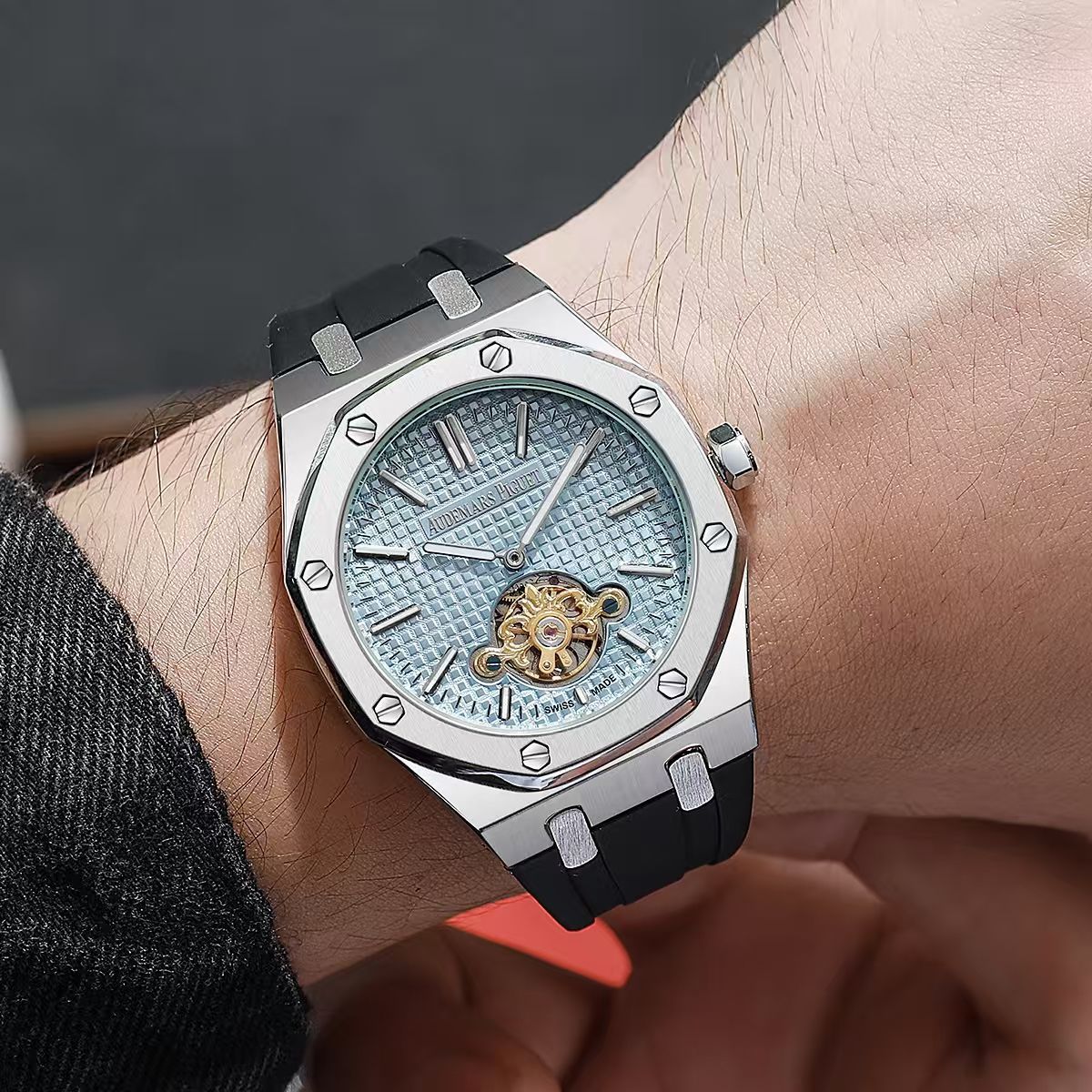 Buy First Copy Audemars Piguet Royal Oak Tourbillon Green Dial Men’s Automatic Watch 42mm - Master Quality 7A Mirror at Lowest Price Online India