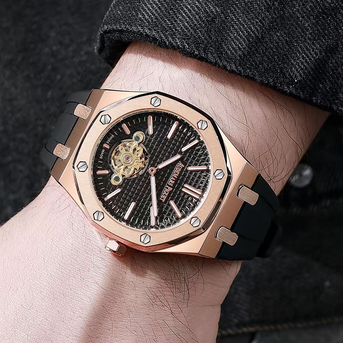 Buy First Copy Audemars Piguet Royal Oak Tourbillon Green Dial Men’s Automatic Watch 42mm - Master Quality 7A Mirror at Lowest Price Online India