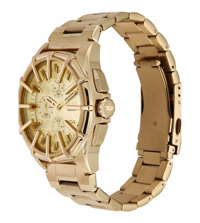 Buy First Copy Diesel DZ4695 Framed Chronograph Gold-Tone Men’s Watch 2025 Edition - Master Quality 7A Mirror at Lowest Price Online India