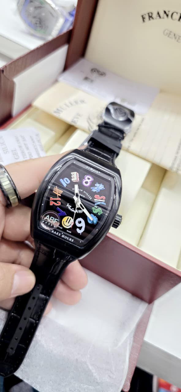 Buy First Copy Franck Muller Vanguard Crazy Hours Black Edition Men’s Watch - Master Quality 7A Mirror at Lowest Price Online India
