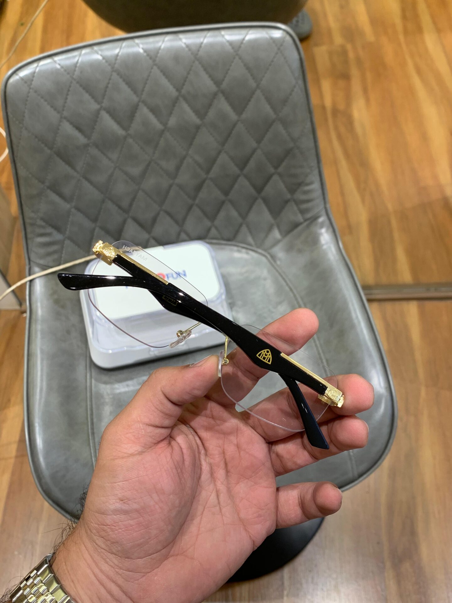 Buy First Copy Maybach Rimless Luxury Gold Sunglasses for Men - Master Quality 7A Mirror at Lowest Price Online India
