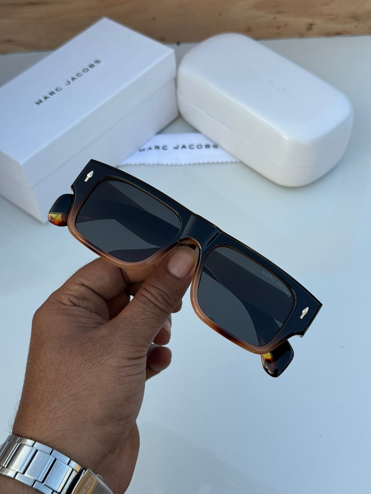 Buy First Copy Marc Jacobs Square Gradient Sunglasses for Men - Master Quality 7A Mirror at Lowest Price Online India