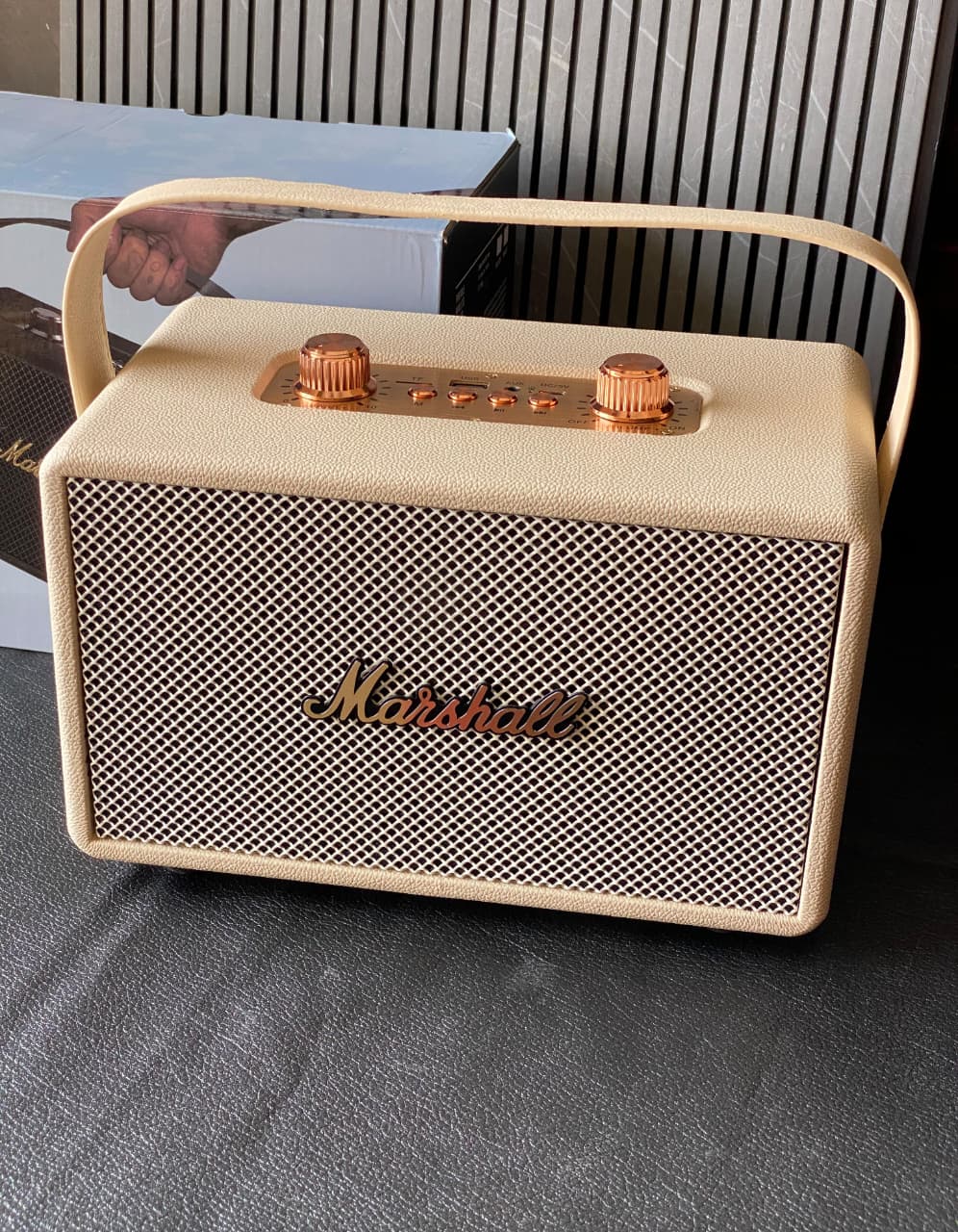 Buy First Copy Marshall M29 20W HD Speaker with Dolby™️ Sound Engine – premium 1:1 master replica with original box packaging. Cash on Delivery available, Free shipping across India, Pan India delivery, 1:1 master replica with original box