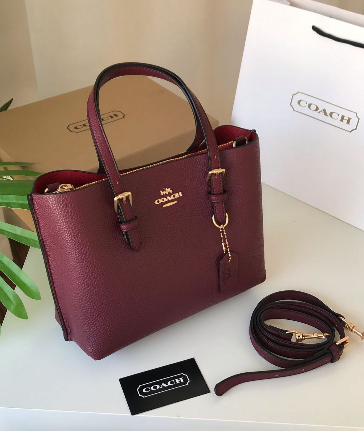 Buy First Copy Coach Small Mollie Women Tote Bags 25cm – Solid Colors with Box Series - Master Quality 7A Mirror at Lowest Price Online India